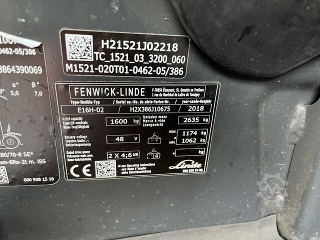 Elektro 3 Rad-Stapler Linde E 16H-02