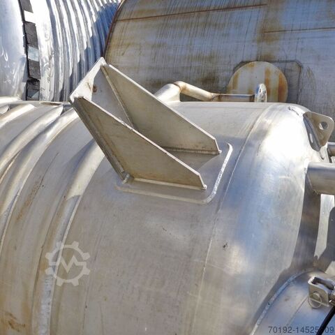 2500 liter verwarmbare/koelbare druktank van V4A met balkroerwerk  