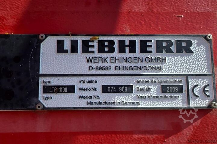 żuraw samojezdny Liebherr LTR1100 Diesel, 100t Capacity, 52m Main Boom, Runn
