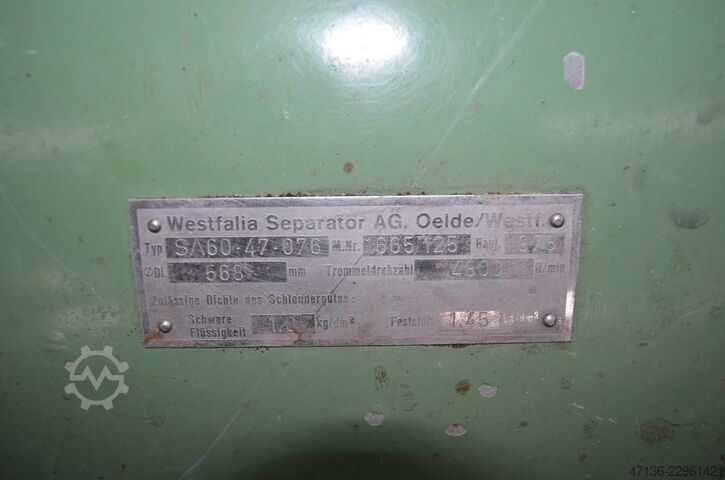 Διαχωριστής Westfalia SA 60-47-76 Westfalia SA 60-47-076