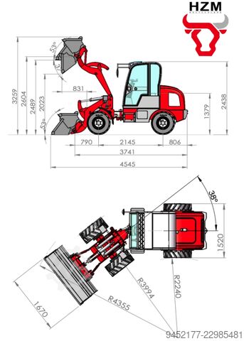 Cargador HZM 811 Profi Yunnei 25PS