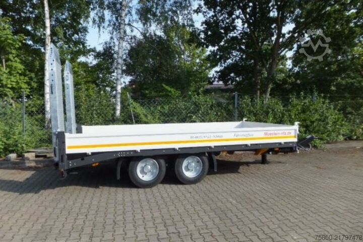 Poluprikolica za niskopodni prevoz Möslein TTT 11- 5,2 Weiß  Neuer Tandemtieflader