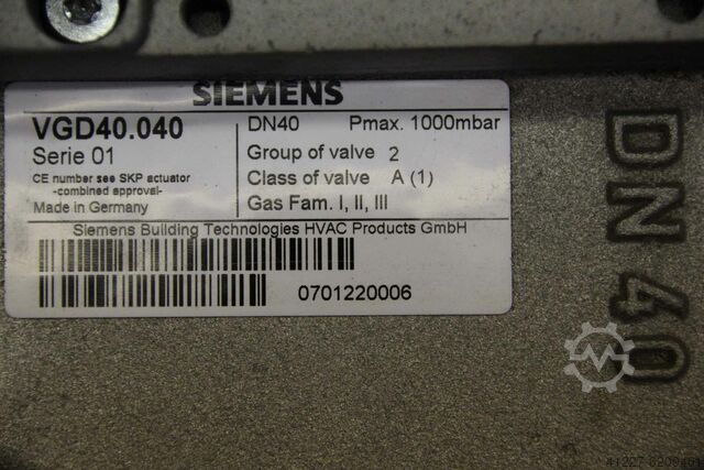 Gasdompelklep Siemens VGD40.040