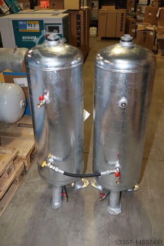 2 x 90 liter persluchttanks Accu BWB Behälter Werk 2 x 90 Liter Behälter stehend 11 bar