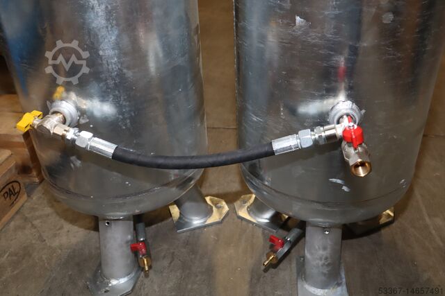2 x 90 liter persluchttanks Accu BWB Behälter Werk 2 x 90 Liter Behälter stehend 11 bar
