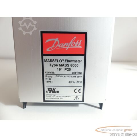 Komponent Danfoss MASS 6000 MASSFLO Flowmeter 083H0204 SN 096424N213 -neuwertig!-