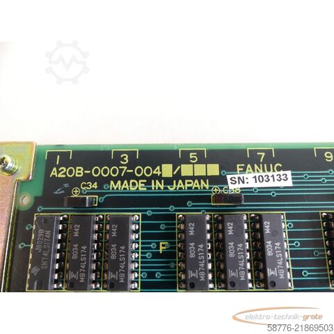 Bileşen Fanuc A20B A350-0007-T044/03 Karte SN: 103133