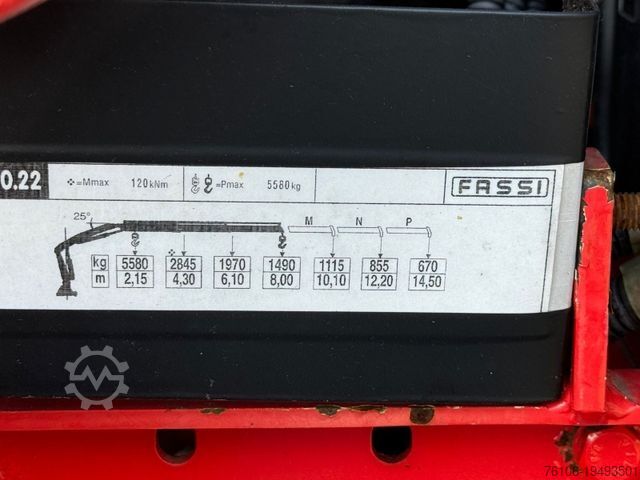 Truck mounted crane MERCEDES-BENZ Axor 2633 Kipper mit Kran Fassi F135