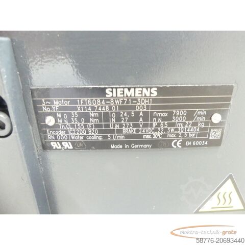 Besturingsunit Siemens 1FT6084-8WF71-3DH1 SNYFX114744801003 generalüberholt + 12 Mon. Gewährl.