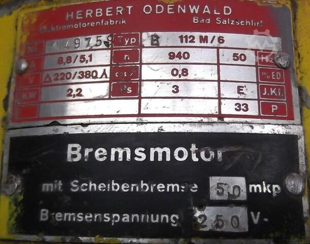 Elektrisk motor 2,2 kW 940 o / min Odenwald B112M/6