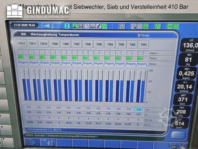 Single Screw Extruder Krauss Maffei KME 75-36 R AC