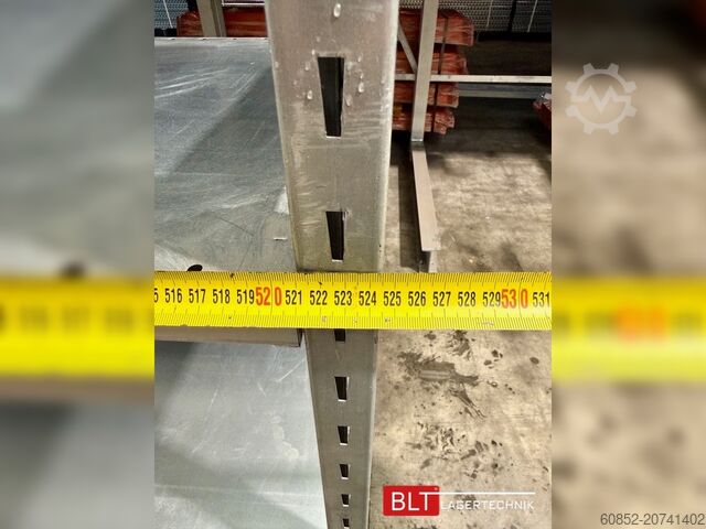 Cantilever rack 5,24 lfm Gebrauchtes STOW Fachbodenregal 300 cm hoch, 60 cm tief, 7 Lagerebenen