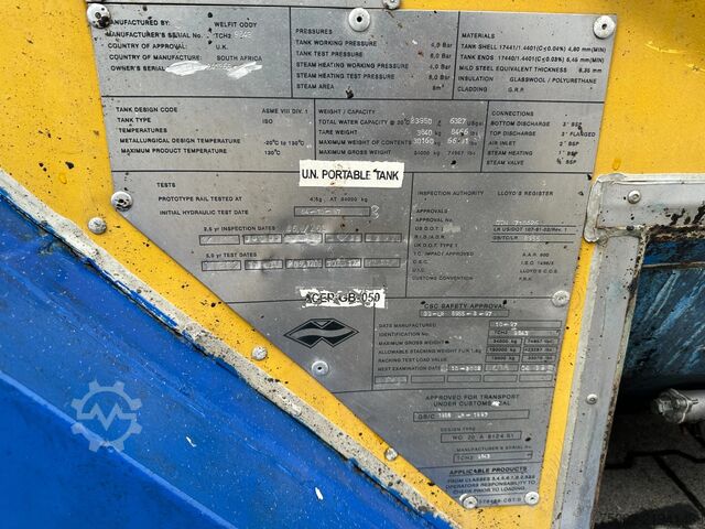 Tank kontejner Welfit Oddy 20FT ISO, 23.950L / 1-COMP.  / IMO 1 / valid 2...