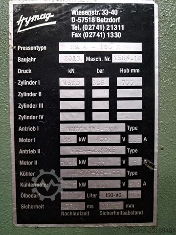 Viersäulenpresse HYMAG HS 4 160-K3