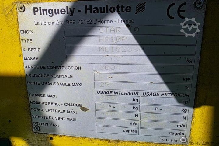 Plataforma de trabajo telescópica articulada Haulotte STAR 10 Electric, 10m Working Height, 3m Reach, 23