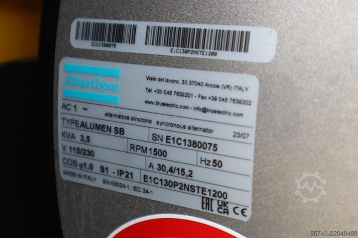 Lystårn Atlas Copco Hilight B6+ KD Valid inspection, Max Boom Height 8