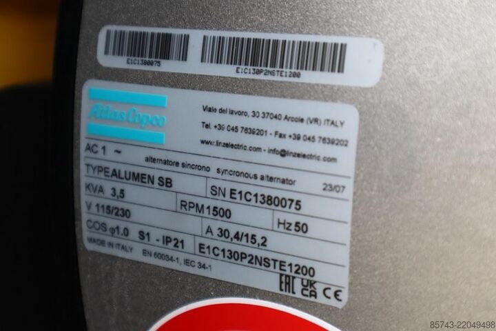 Lystårn Atlas Copco Hilight B6+ KD Valid inspection, Max Boom Height 8