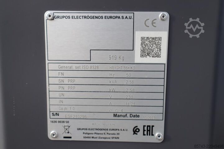 Lystårn Atlas Copco Hilight B6+ KD Valid inspection, Max Boom Height 8
