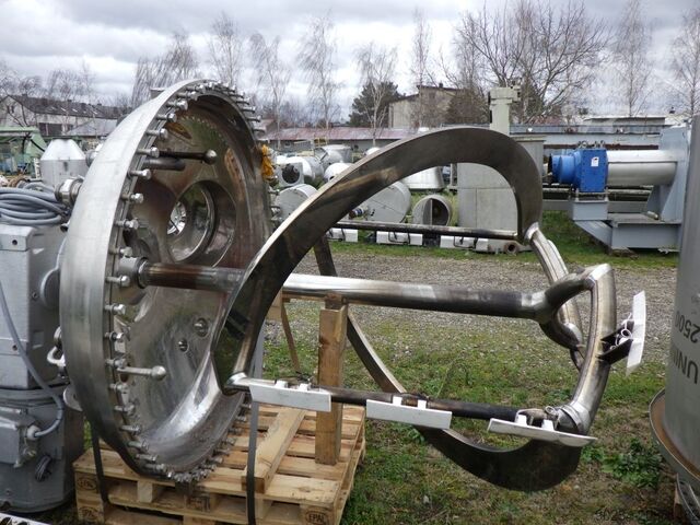 2500 l pionowy reaktor kosmetyczny/zbiornik procesowy Ekato model SRA 2500 EKATO SRA 2500