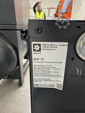 Sécheur frigorifique pour air comprimé OMEGA AIR RDP 75