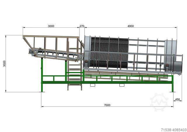 NOWY Półprzenośny przesiewacz bębnowy elektryczny ProTech TS 4880x1600