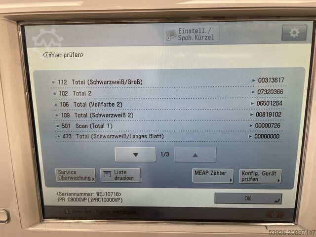 Stampante digitale Canon imagePRESS C8000VP incl. Fiery, Finisher, Paperdeck