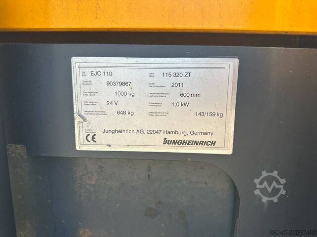 VS-22918 Ηλεκτρικό παλετοφόρο Jungheinrich EJC110 JUNGHEINRICH EJC110