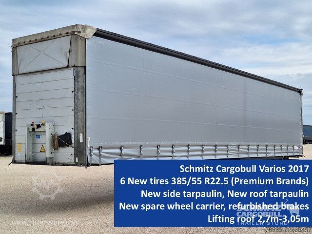 Open semitrailer with tarp Schmitz Cargobull Curtainsider Mega