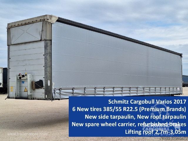 Open semitrailer with tarp Schmitz Cargobull Curtainsider Mega