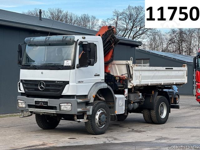 Driezijdige kipper MERCEDES-BENZ Axor 1824 4x4 EU5 DSK, Palfinger PK9501 LK 6m³