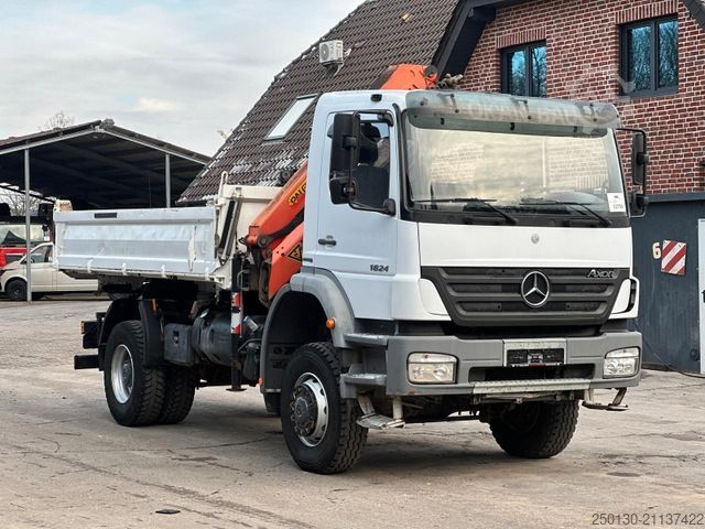 Driezijdige kipper MERCEDES-BENZ Axor 1824 4x4 EU5 DSK, Palfinger PK9501 LK 6m³