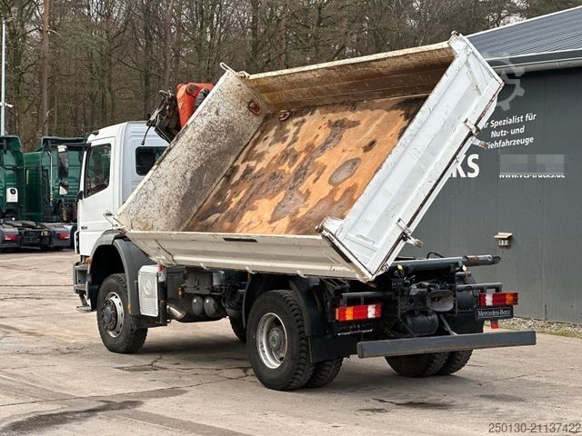Driezijdige kipper MERCEDES-BENZ Axor 1824 4x4 EU5 DSK, Palfinger PK9501 LK 6m³