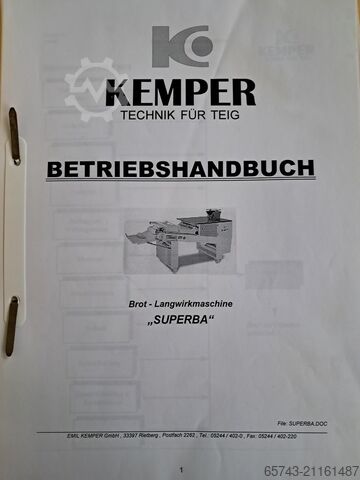Formadora alargadora de pan Kemper SU-L