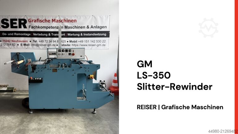 Snijter-wikkelmachine Grafisk Maskinfabrik LS-350 Slitter-Rewinder