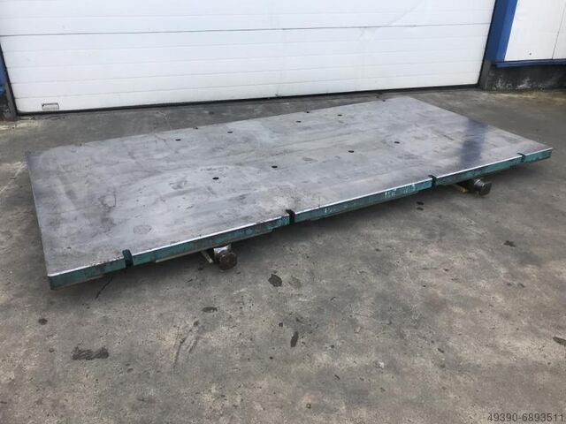 Straightening and welding plate made of steel, solid material; Machined steel plate from a tool fram  2980 x 1380 x 74