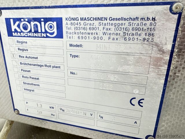 Roll Moulders - Plants König GS2000 USA-K2-GB2