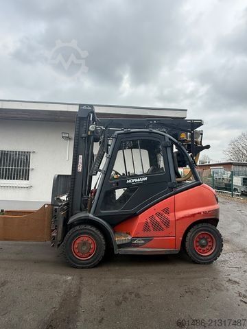 Front loader forklift LINDE H40 D mit Bellengreifer , klima