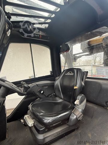Front loader forklift LINDE H40 D mit Bellengreifer , klima