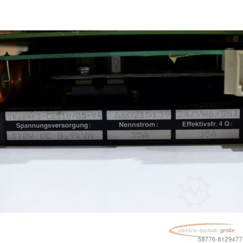 Seidel Bileşeni Seidel VW66WKS-CE310/35-V4 - VW66WKS-CE310 / 35-V4 Servoverstärker 8,9 kVA