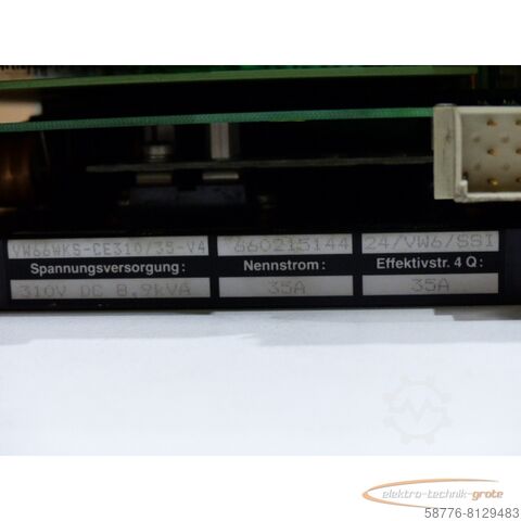 Seidel Bileşeni Seidel VW66WKS-CE310/35-V4 - VW66WKS-CE310 / 35-V4 Servoverstärker 8,9 kVA