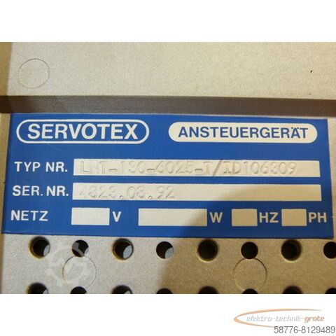 Servotex component Servotex LNT-130-6025-T/ID106309 Ansteuergerät SN: 4823.08.22