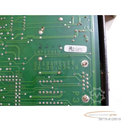 Component Sieb & Meyer Sieb  Meyer 26.39.034.5 Elektronikmodul CNC 51.01.2