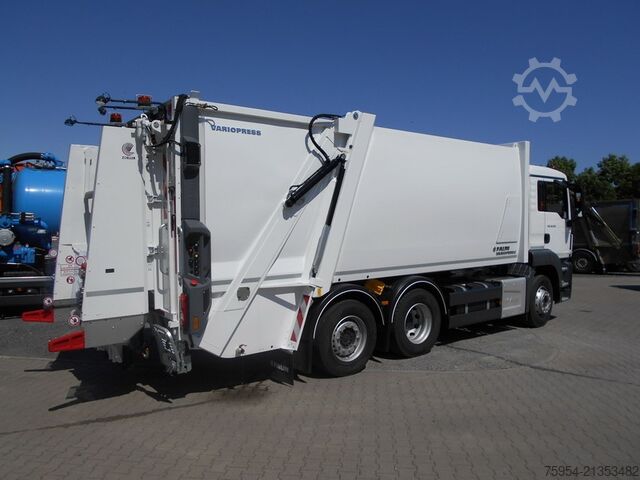 çöp kamyonu MAN TGS 26.330 6x2-2 BL / Faun Variopress