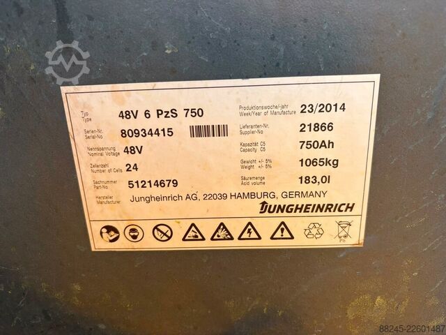 VS-22983 elektrische triplex heftruck Jungheinrich EGFG220 JUNGHEINRICH EGFG220