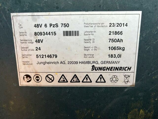 VS-22983 elektrische triplex heftruck Jungheinrich EGFG220 JUNGHEINRICH EGFG220