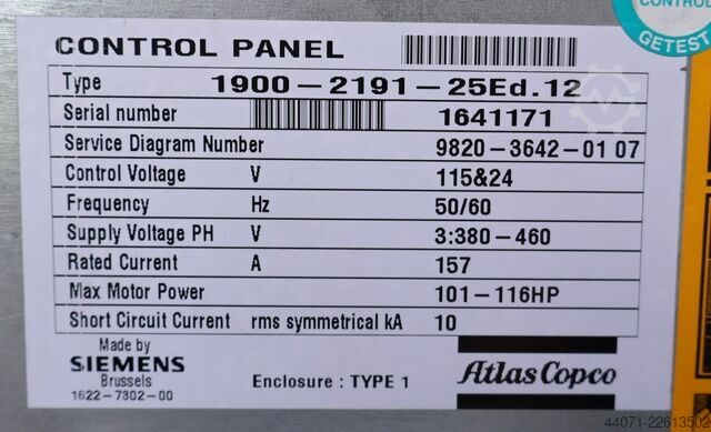 Compressor de parafuso isento de óleo ZT55VSD Atlas Copco ZT55VSD
