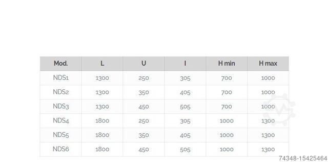 Z - Transportband met paddelscheider Mass International S.r.l. NDS 2