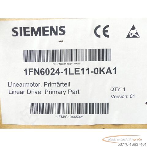 Siemens motor Siemens 1FN6024-1LE11-0KA1 Linearmotor / Primärteil SNJFMC1044532 -