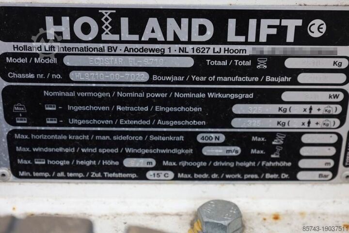 Scherenhebebühne Holland Lift Ecostar HL-9710 Electric, 12m Working Height, 325k