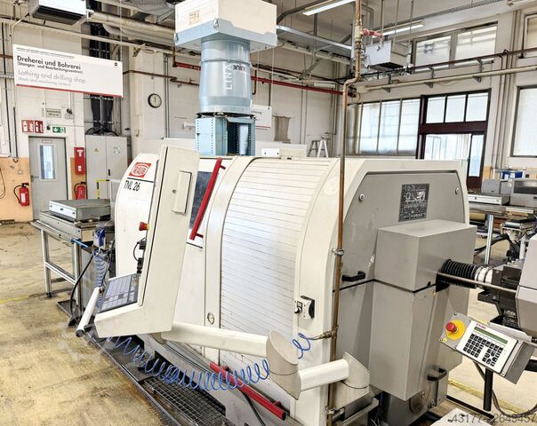 Strung automat CNC cu prelucrare prin strunjire longitudinală + alimentator de bare TRAUB + EMCO - 5 Maschinen : 3 mal TNL 26 + 2 mal Turn 332 MC